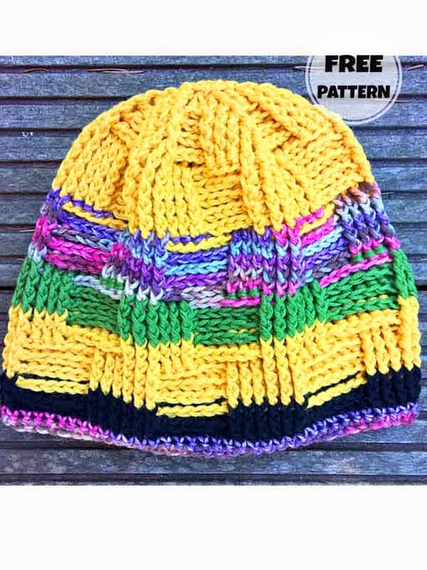 Basket weave Crochet Winter Hat