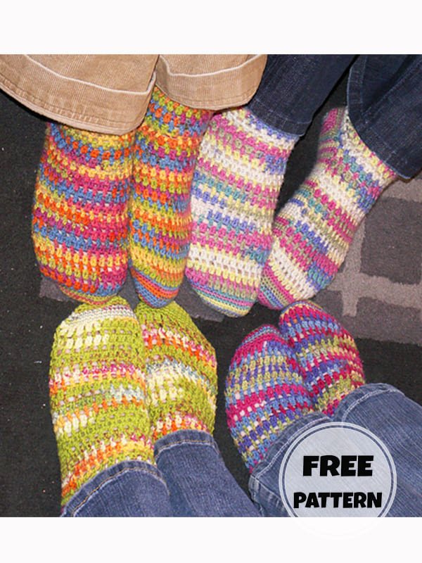 Family Sock Crochet Pattern Free