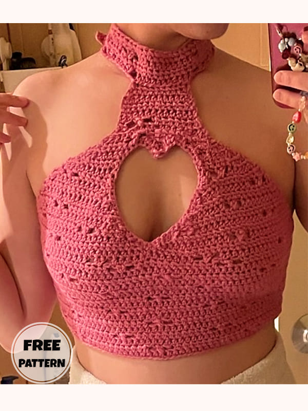 Heart Summer Crochet Crop Top Pattern