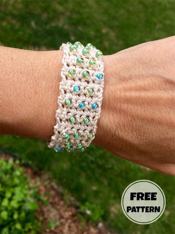 crochet bead bracelet