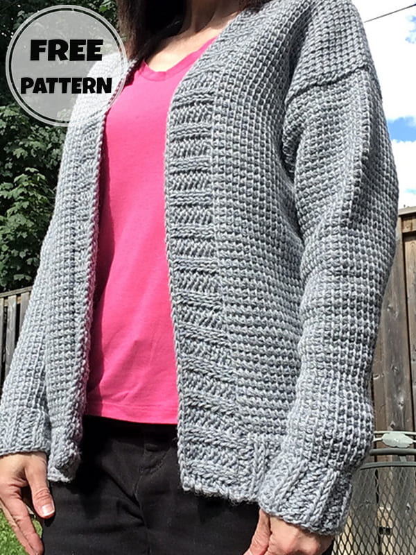 crochet ribbed cardigan pattern