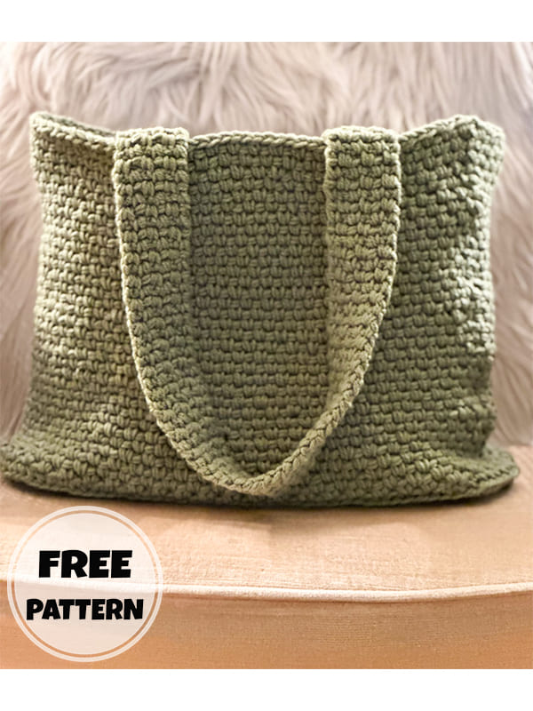 easy beginner crochet tote bag