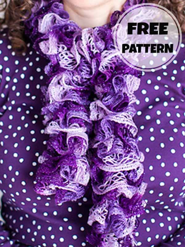 frilly crochet ruffle scarf pattern