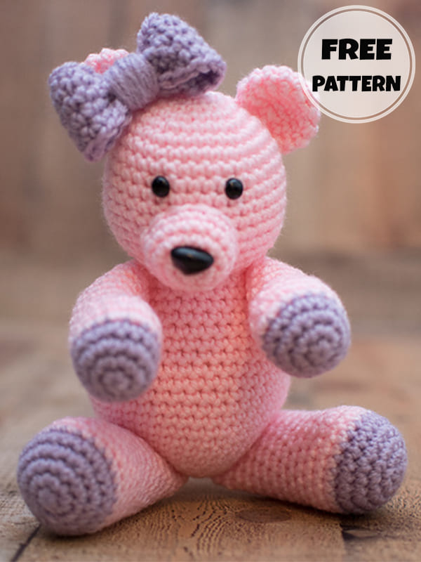 holiday teddy bear crochet pattern