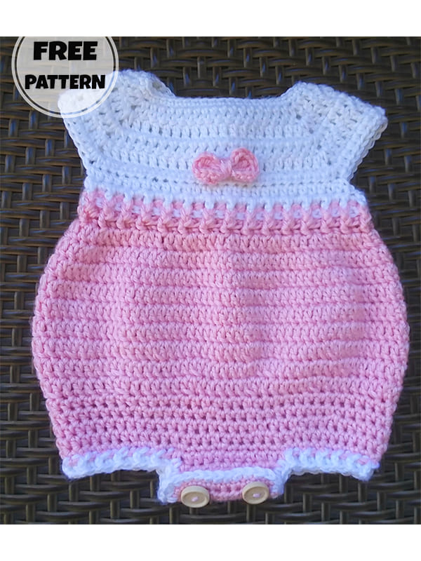 newborn crochet baby romper