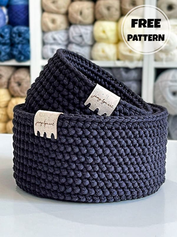 round basket crochet pattern