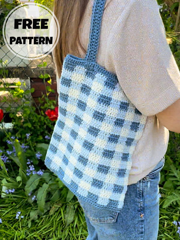 simple crochet rectangle tote bag pattern