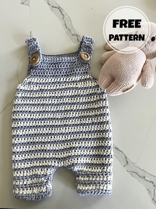 stripes crochet baby romper