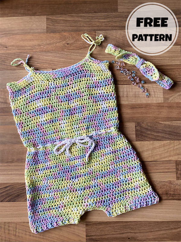 summer crochet baby romper