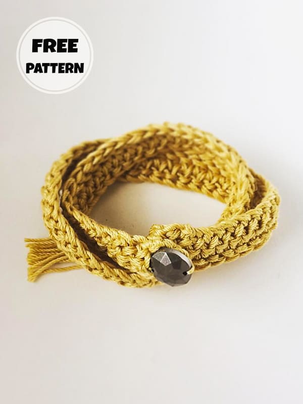 twisted crochet bracelet