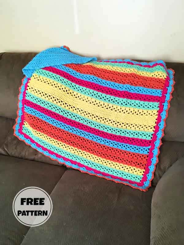 Baby Free Crochet Blanket Pattern For Thin Yarn 