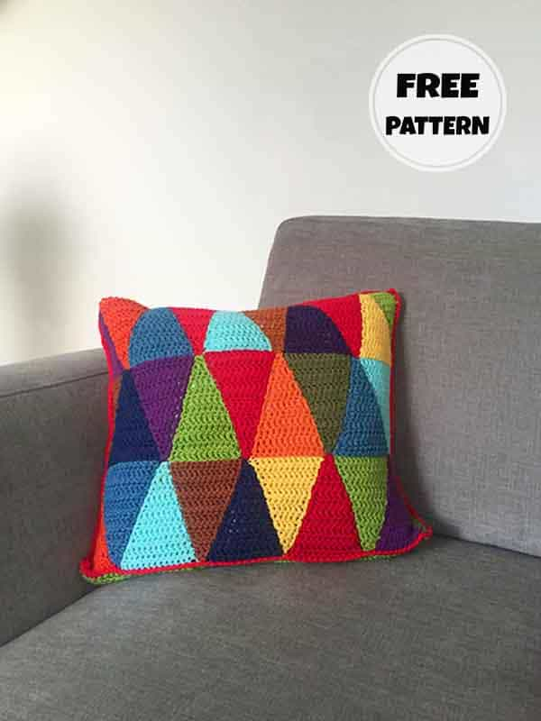 Triangles Free Pillowcase Crochet Pattern