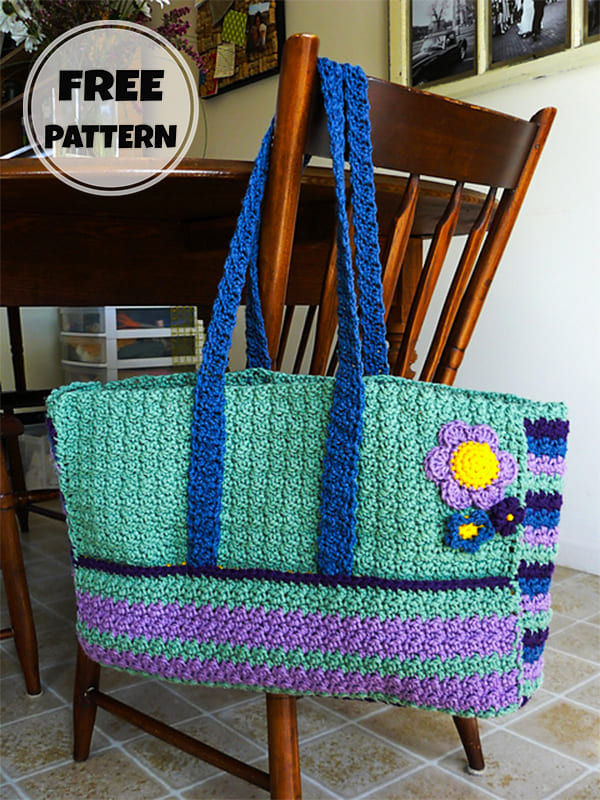 8 Pocket Crochet Diaper Bag Free Pattern (2)