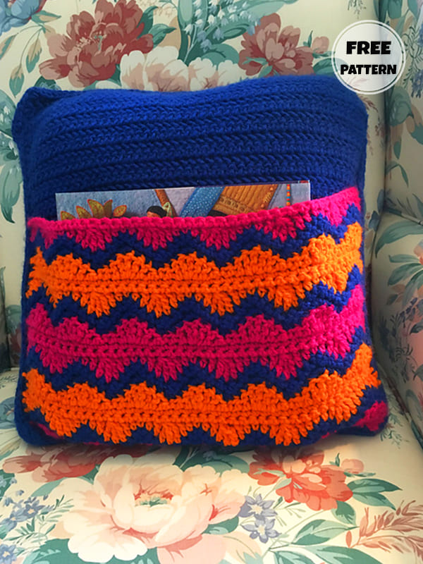 Book Pocket Free Pillow Case Crochet Pattern