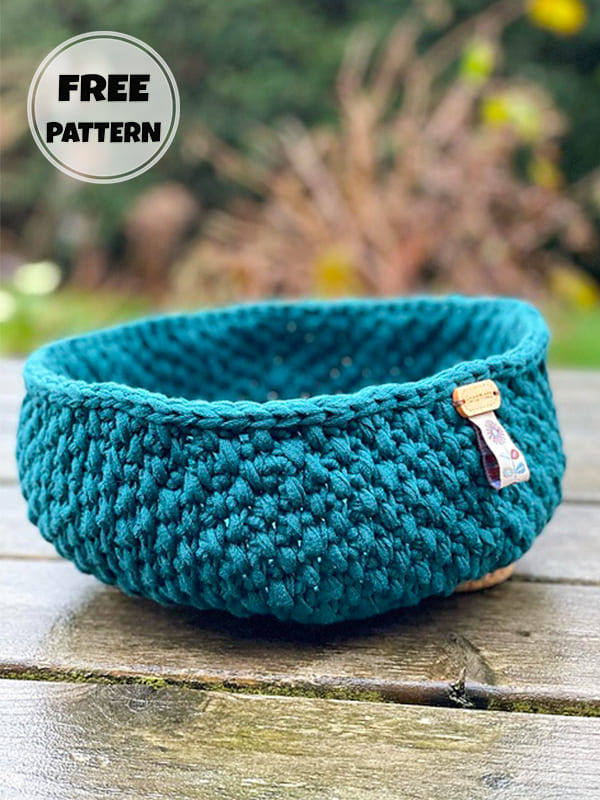 Circle Crochet Bread Basket Free Pattern - 2