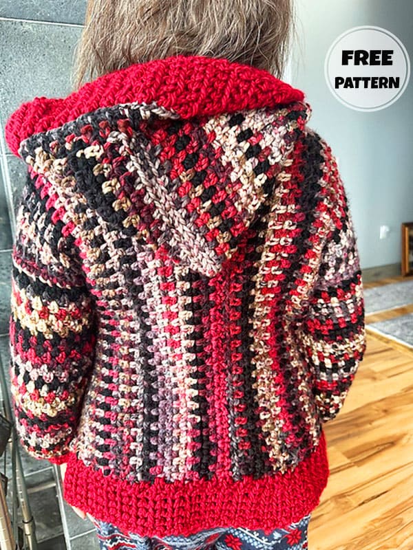 Crochet Hooded Cardigan Free Pattern 