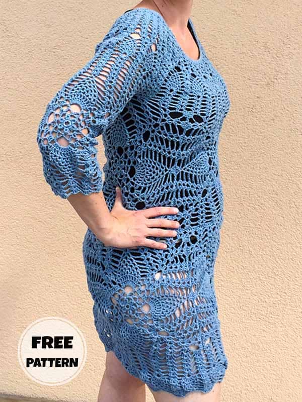 Crochet Swim Cover Up Beach Dress Free Pattern (2)