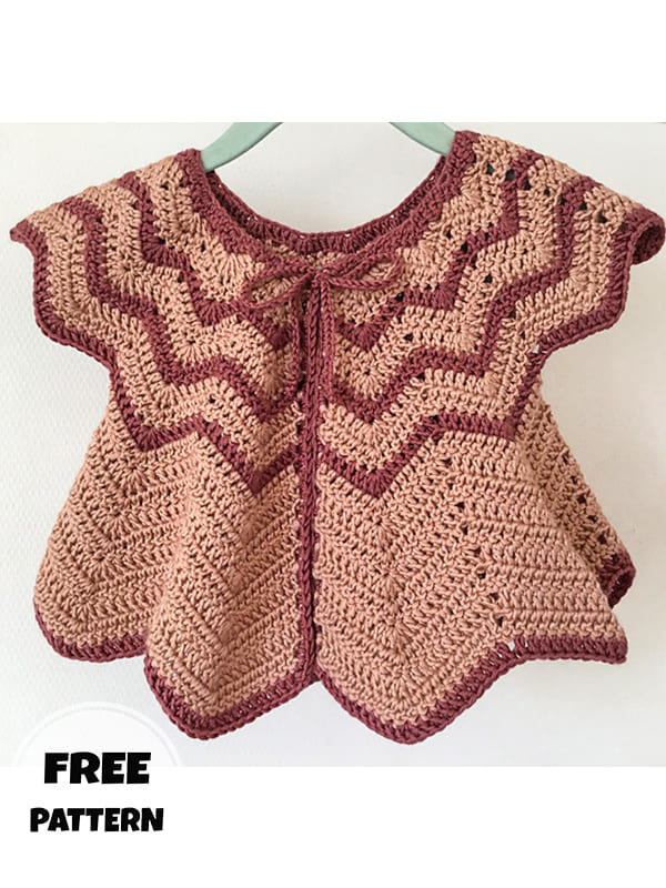 Free Baby Cardigan Crochet Pattern-2