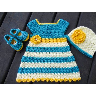 free-crochet-baby-dress-sleeper-set-0-3-months-pattern