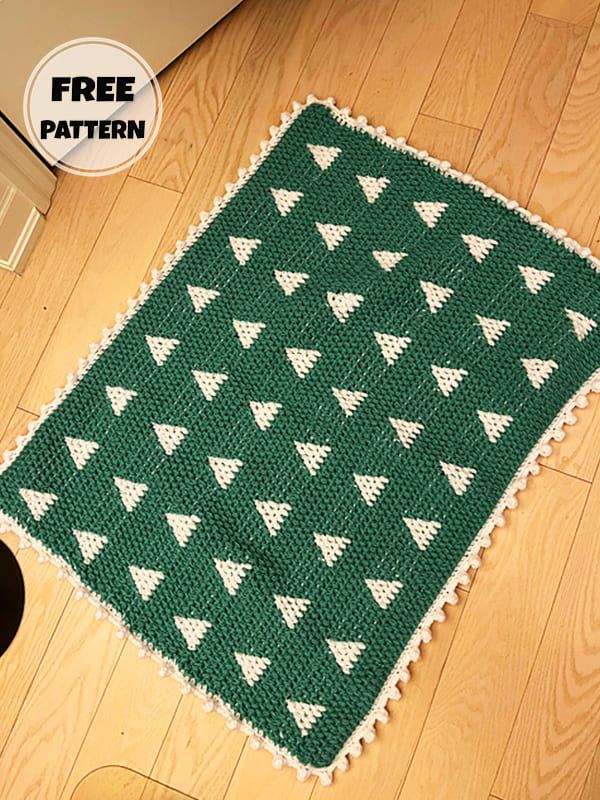 Free Crochet Triangle Pattern Blanket