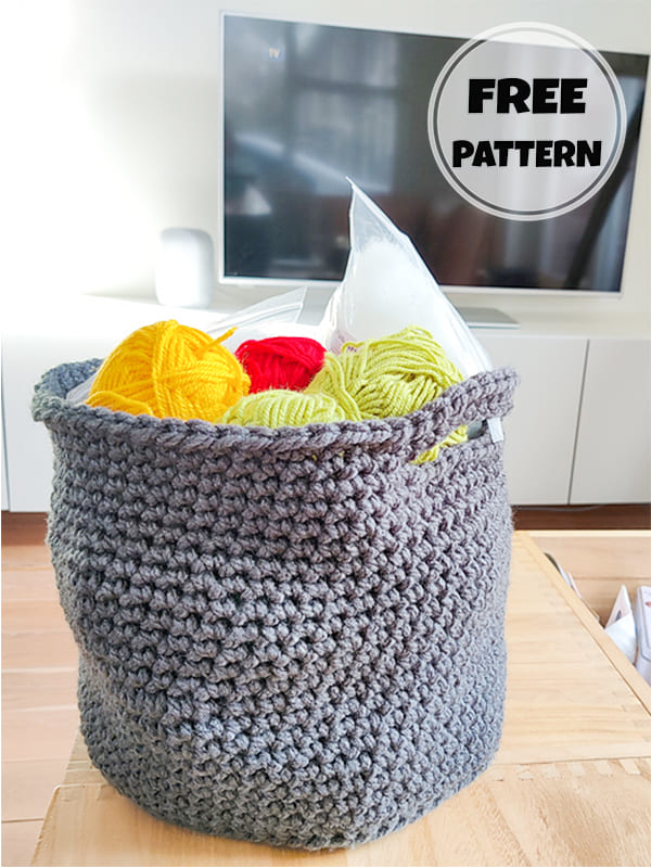 Free Stylish Crochet Storage Basket Pattern (2)