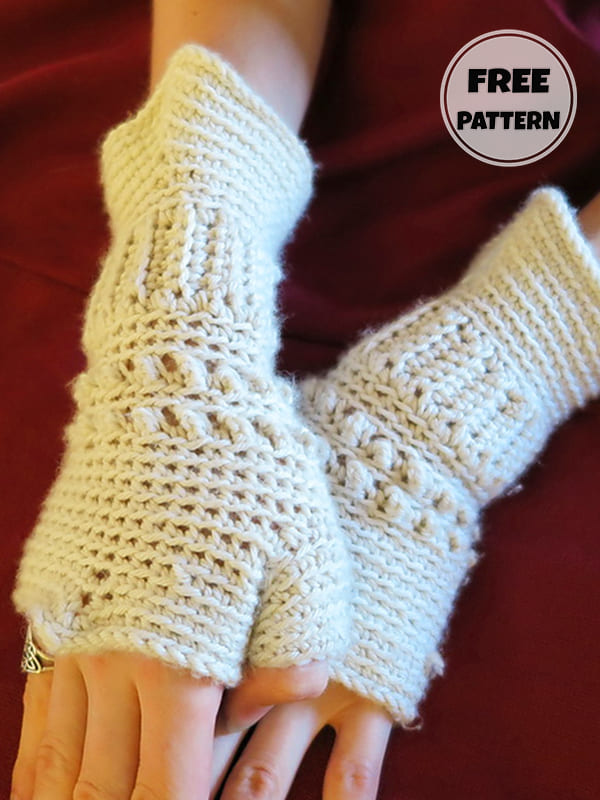 Heroes Free Fingerless Crochet Gloves Easy Pattern 