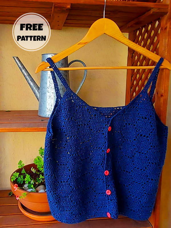 Honeycomb Free Crochet Tank Top Womens Pattern 