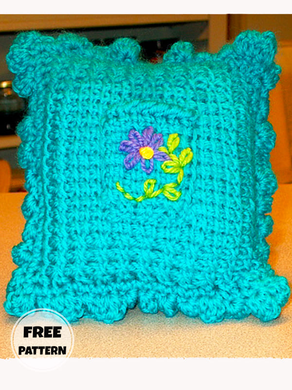 Little Crochet Flower Pillow Pattern Free PDF