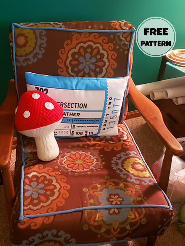 Mushroom Pillow Crochet Pattern Free