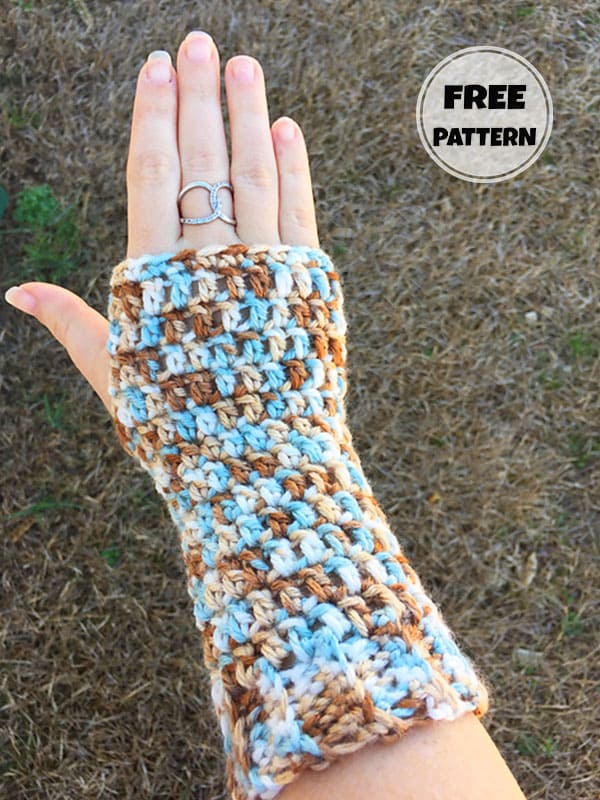 Quick Free Pattern Crochet Fingerless Gloves