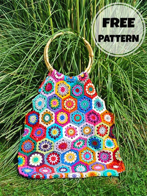 Retro Summer Mommy Crochet Handbag Free Pattern (2)