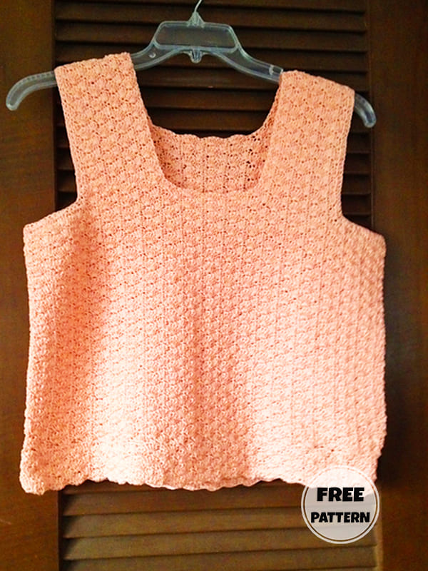 Shell Stitch Free Crochet Pattern Tank Top