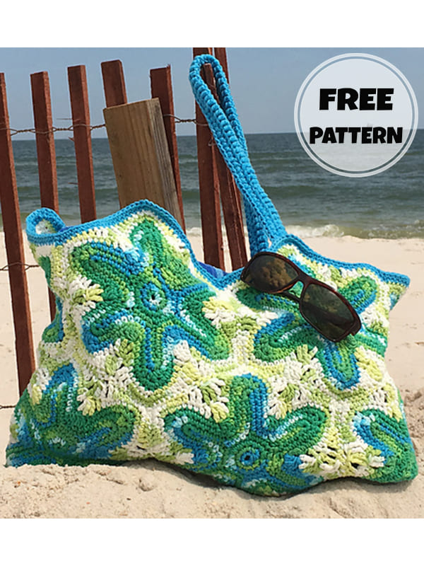 Starfish Crochet Beach Bag Free Pattern (2)