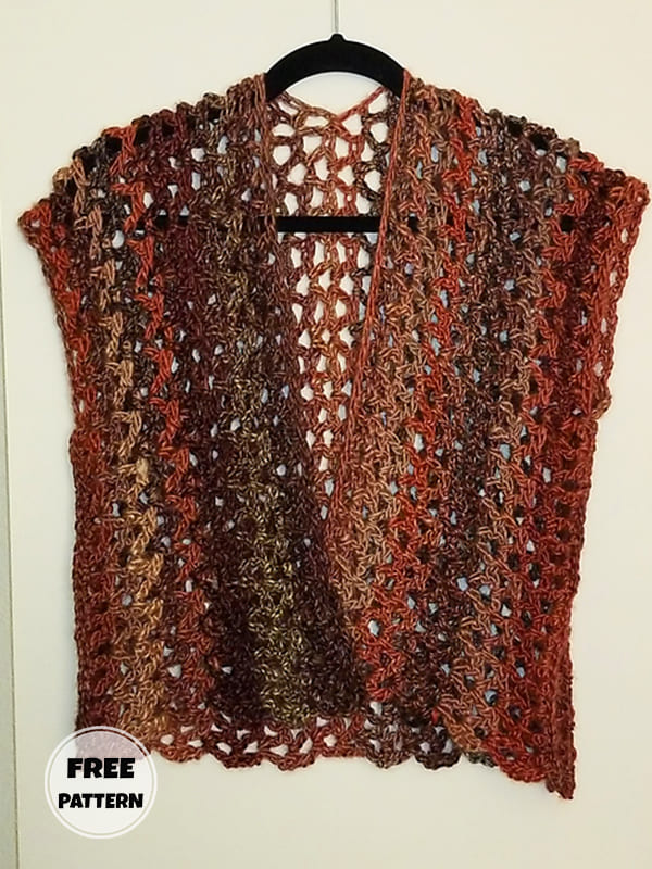 Womens Crochet Poncho Vest Free Pattern 