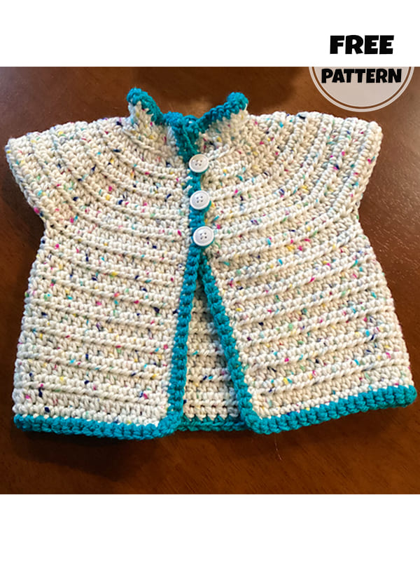 crochet baby cardigan pattern 0-9 months (2)