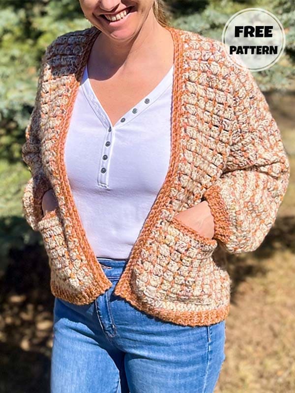 crochet block stitch cardigan free pattern (2)