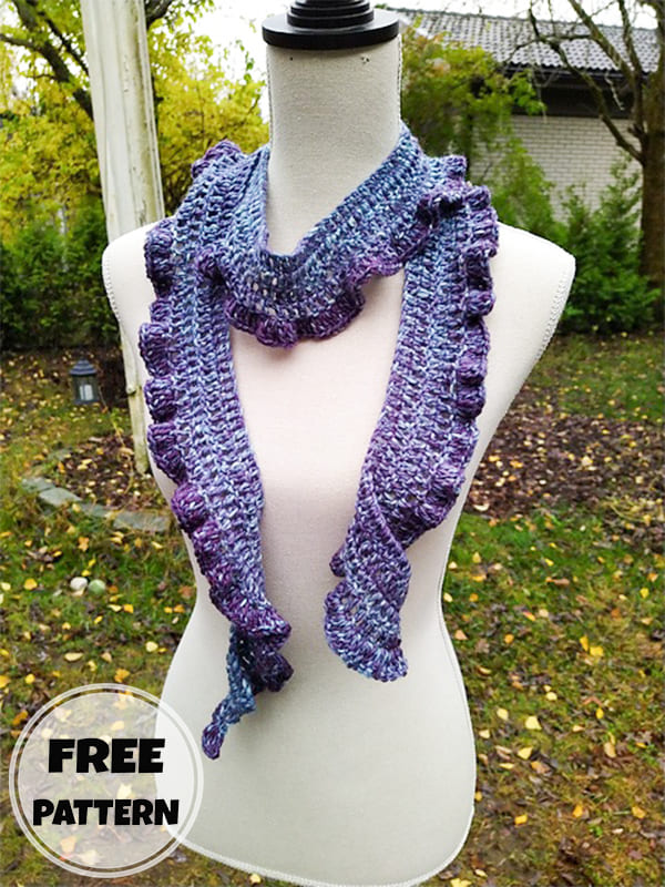 Arugula Crochet Ruffle Scarf Free Pattern (2)