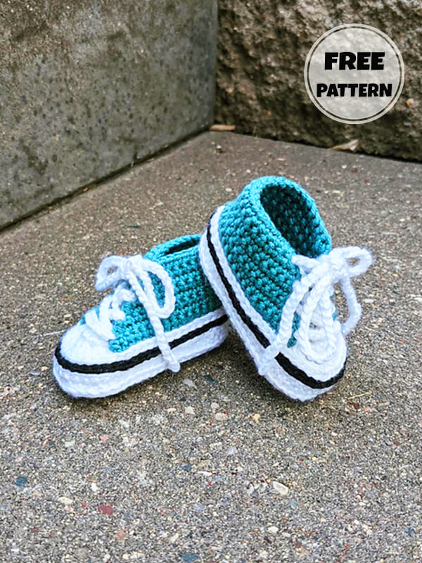 Baby Crochet Converse Booties Pattern Free PDF