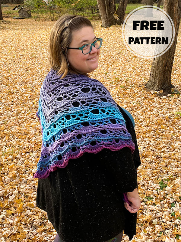 Free Romantic Lacy Shawl Crochet Pattern (2)