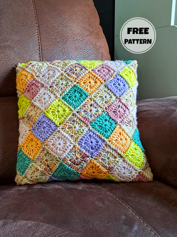 Granny Free Simple Crochet Pillow Cover Pattern