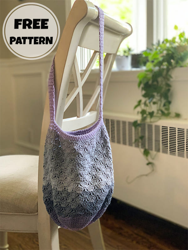 Mermaid Rainbow Crochet Market Bag Free Pattern (2)