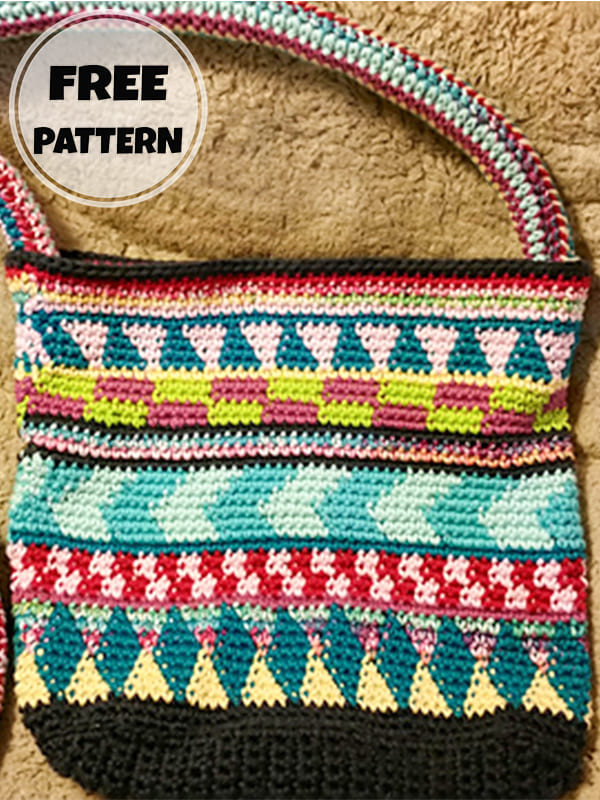 Mosaic Crochet Purse Free PDF Pattern (2)