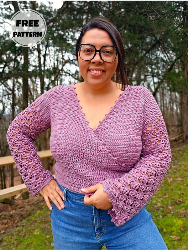 Seashells Crochet Wrap Cardigan Free Pattern (2)