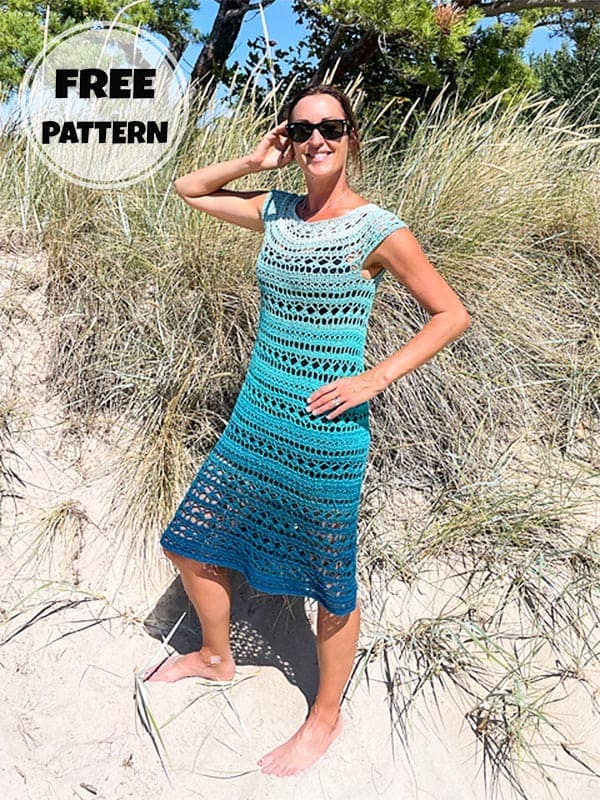 Short sleeve crochet lace dress free pattern (2)