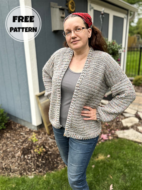 Slouchy Oversized Crochet Cardigan Free Pattern (2)