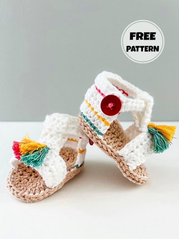 Sweet Free Crochet Baby Sandals Pattern 