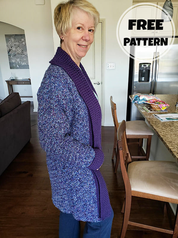 Winter Crochet Long Coat Free PDF Pattern (2)