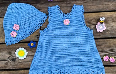 lacy-crochet-baby-dress-set-free-pattern