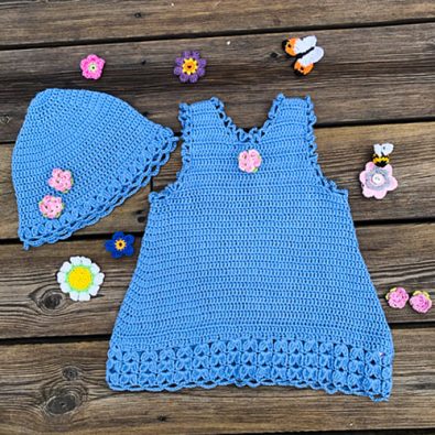 lacy-crochet-baby-dress-set-free-pattern