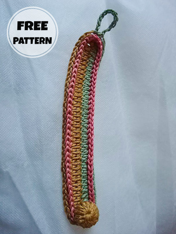 tricolor crochet bracelet free pattern (2)